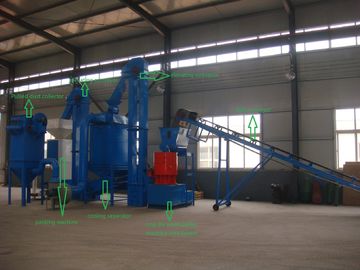 Cina 1T/H Biomass Pellet Making Machine Wood Pellet Production Line For Bamboo , Peanut Shell pemasok