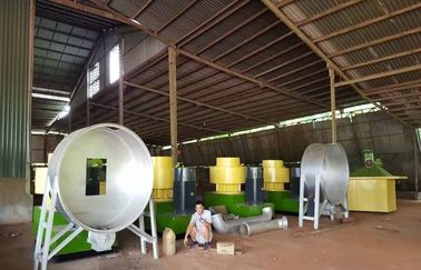 Cina straw bales pellet line, complete pellet production line project with 1T/H~5T/H capacity pemasok